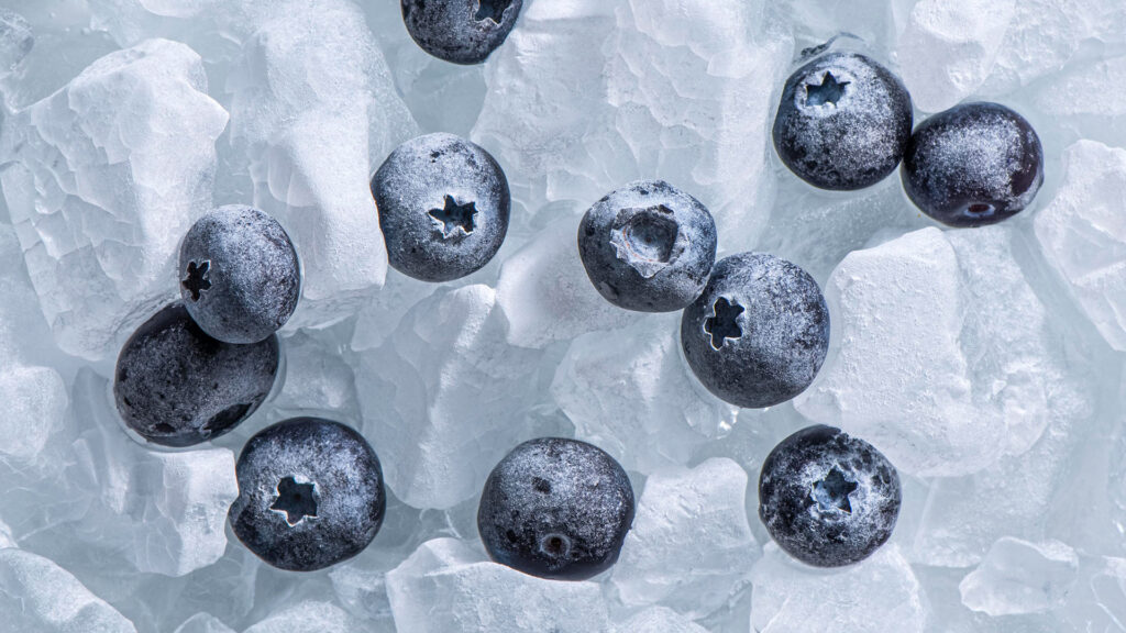 Frozen blueberries