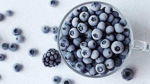 Frozen blueberries