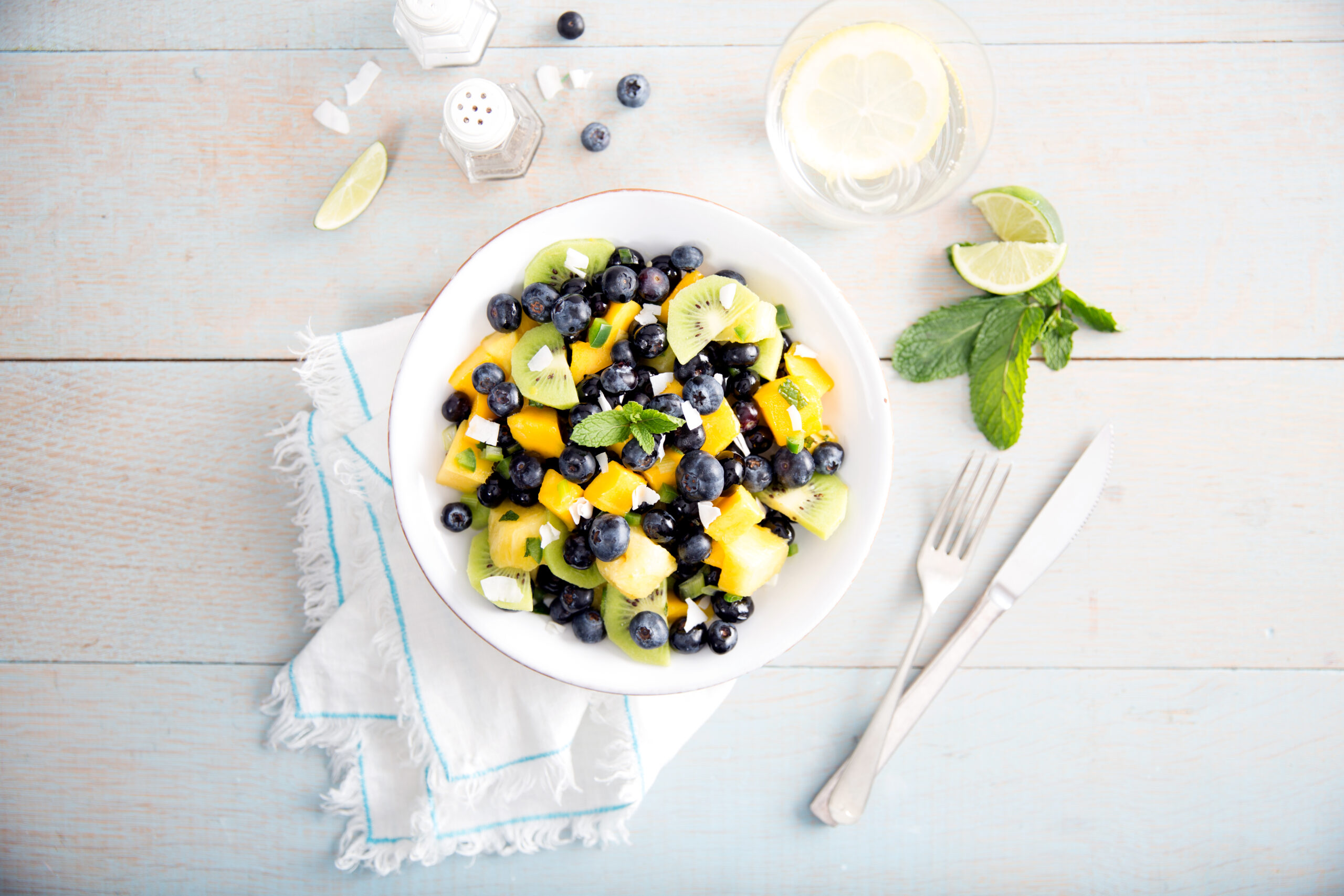 Recipe Image - Summer Fruit Salad with Jalapeno Mint and Lime